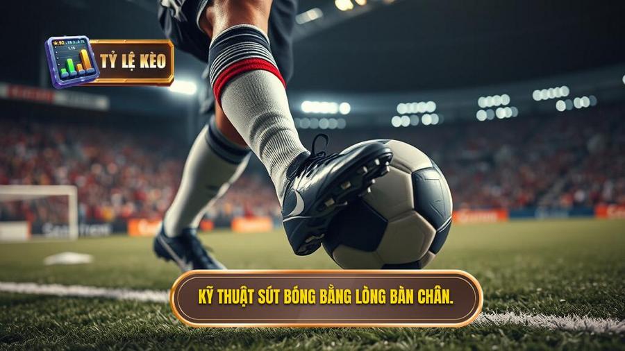 Kỹ thuật sút bóng bằng lòng bàn chân.